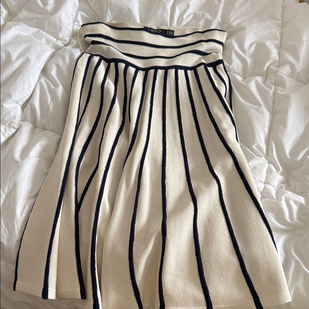 Ralph Lauren Cream Dress with Black Stripes